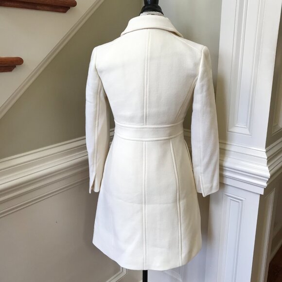 NWT JCREW Classic Lady Day Coat Womens 2 Cream Italian Cloth Wool BM964 Jacket - Picture 11 of 12